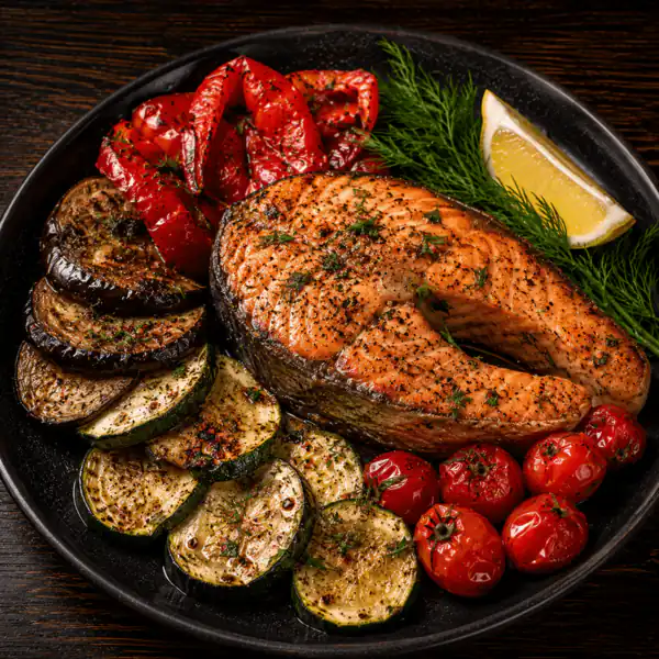 Lachs aus dem Ofen — Gurman Gastro, Hannover
